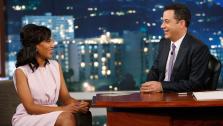 Kerry Washington appears in an interview on Jimmy Kimmel Live! on Oct. 17, 2013. - Provided courtesy of ABC/Randy Holmes