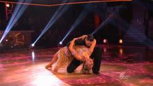 Elizabeth Berkley Lauren and Val Chmerkovskiy appear on Dancing With The Stars season 17 on Oct. 21, 2013. - Provided courtesy of ABC