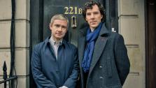 Benedict Cumberbatch and Martin Freeman appear in an undated 2013 promotional photo for season 3 of Sherlock. - Provided courtesy of Robert Viglasky/Hartswood Films for MASTERPIECE