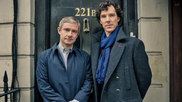 Benedict Cumberbatch and Martin Freeman appear in an undated 2013 promotional photo for season 3 of Sherlock. - Provided courtesy of Robert Viglasky/Hartswood Films for MASTERPIECE Benedict Cumberbatch and Martin Freeman appear in an undated 2013 promotional photo for season 3 of Sherlock. - Provided courtesy of Robert Viglasky/Hartswood Films for MASTERPIECE