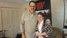 Tom Hanks is seen greeting fan Sarah Moretti backstage of his Broaway show Lucky Guy in March 2013. - Provided courtesy of youtube.com/user/ritamabraham