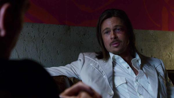 Brad Pitt and Michael Fassbender appear in a scene from The Counselor, in theaters on Oct. 25, 2013.