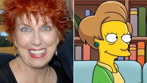 (Left) Marcia Wallace poses at the TV Land 35th anniversary celebration of the Bob Newhart Show in Beverly Hills, Calif. Sept. 5, 2007. (Right) The Simpsons character Edna Krabappel, appears in a photo from the animated shows Facebook page. - Provided courtesy of AP: Dan Steinberg / www.facebook.com/thesimpsons (Left) Marcia Wallace poses at the TV Land 35th anniversary celebration of the Bob Newhart Show in Beverly Hills, Calif. Sept. 5, 2007. (Right) The Simpsons character Edna Krabappel, appears in a photo from the animated shows Facebook page. - Provided courtesy of AP: Dan Steinberg / www.facebook.com/thesimpsons
