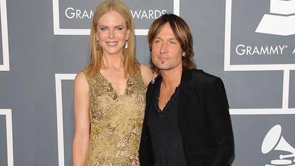 Nicole Kidman and Keith Urban appear at the 55th annual GRAMMY Awards in Los Angeles, California on Feb. 10, 2013. - Provided courtesy of Kyle Rover / startraksphoto.com