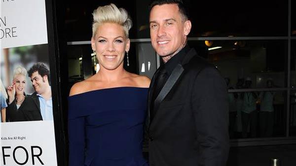 Pink and Carey Hart appear at the premiere of Thank You For Sharing in Los Angeles, California on Sept. 16, 2013. - Provided courtesy of Sara De Boer / startraksphoto.com