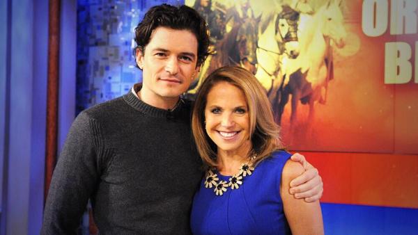 Orlando Bloom appears with Katie Couric for his interview on Katie set to air on Nov. 1, 2013. - Provided courtesy of KatieCouric.com
