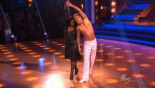 Derek Hough and Amber Riley appear on Dancing With The Stars week eight on Nov. 4, 2013. - Provided courtesy of ABC