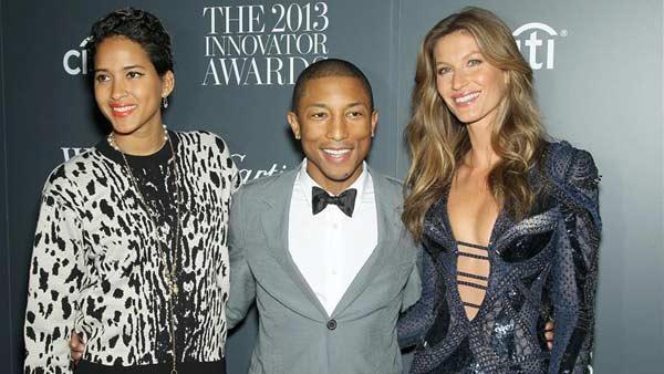 Helen Lasichanh, Pharrell Williams and Gisele Bundchen appear at WSJ Magazines 2013 Innovator Awards in New York City on Nov. 6, 2013. - Provided courtesy of Marion Curtis/Startraksphoto.com