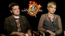 Jennifer Lawrence and Josh Hutcherson appear in an interview with OTRC.com on Nov. 7, 2013. - Provided courtesy of OTRC