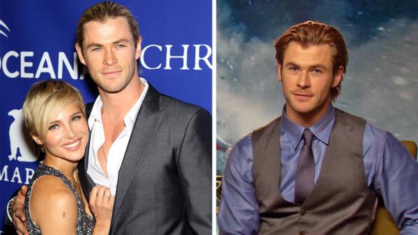 Chris Hemsworth and wife Elsa Pataky appear at the Inaugural Oceana Ball at Christies Auction House in New York on April 8, 2013. / Chris Hemsworth appears in an interview with OTRC.com for Thor: The Dark World on Oct. 19, 2013. - Provided courtesy of Marion Curtis / Startraksphoto.com / OTRC