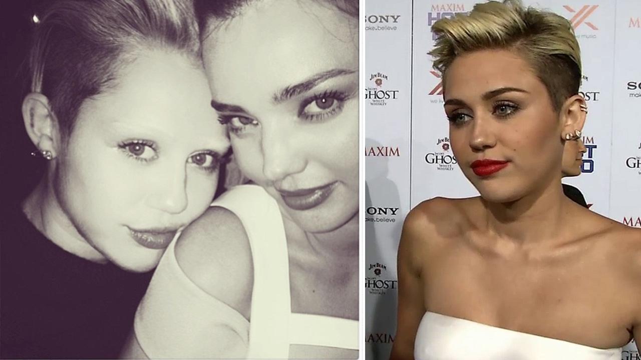 Miley Cyrus Sports Bleached Eyebrows See Photos Shared By Miranda Kerr Lily Allen Abc Com