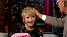 Jennifer Lawrence appears on a Nov. 20, 2013 episode of The Late Show with David Letterman. - Provided courtesy of Worldwide Pants / CBS