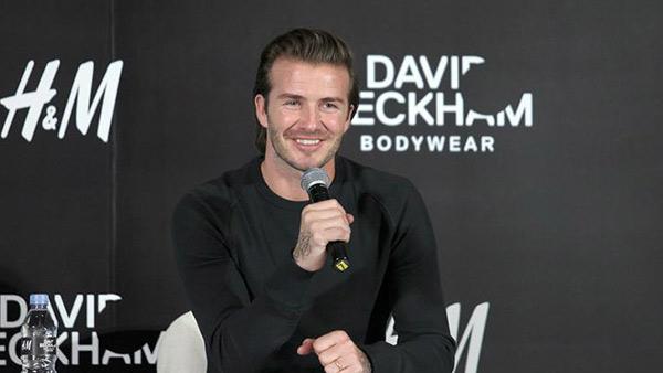 David Beckham appears at an H and M press conference in Shanghai, China on Nov. 21, 2013. The soccer star is a spokesmodel for the brand. - Provided courtesy of Top Photo / Startraksphoto.com