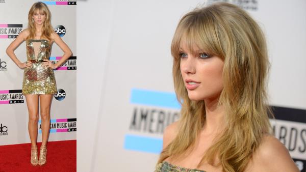 Taylor Swift arrives at the American Music Awards at the Nokia Theatre L.A. Live on Sunday, Nov. 24, 2013, in Los Angeles. - Provided courtesy of Jordan Strauss/Invision/AP