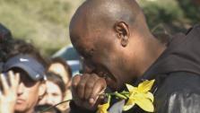 Tyrese visits the scene of a car accident in Valencia where actor Paul Walker died on Saturday, Nov. 30, 2013. - Provided courtesy of OTRC