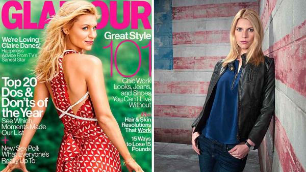 Claire Danes appears on the cover of the January 2014 issue of Glamour magazine. Claire Danes appears in a promotional photo for the Showtime series Homeland. - Provided courtesy of Glamour Magazine / Frank Ockenfels 3 / Showtime