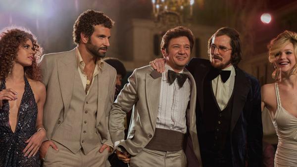 Amy Adams, Bradley Cooper, Jeremy Renner, Christian Bale and Jennifer Lawrence appear in a scene from the 2013 movie American Hustle. - Provided courtesy of Sony Pictures Amy Adams, Bradley Cooper, Jeremy Renner, Christian Bale and Jennifer Lawrence appear in a scene from the 2013 movie American Hustle. - Provided courtesy of Sony Pictures