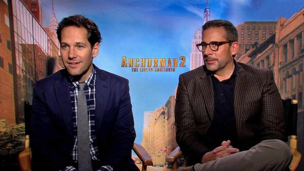 Paul Rudd and Steve Carell to OTRC.com about the 2013 comedy film Anchorman 2. (December 2013 interview) - Provided courtesy of OTRC