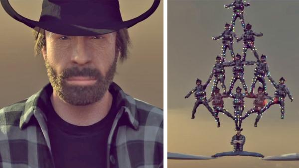 Chuck Norris stars in a parody video that spoofs Jean-Claude Van Dammes Epic Split, posted online on Dec. 18, 2013. - Provided courtesy of OTRC / delovdigital.hu / Valentin Delov Bajkov Chuck Norris stars in a parody video that spoofs Jean-Claude Van Dammes Epic Split, posted online on Dec. 18, 2013. - Provided courtesy of OTRC / delovdigital.hu / Valentin Delov Bajkov