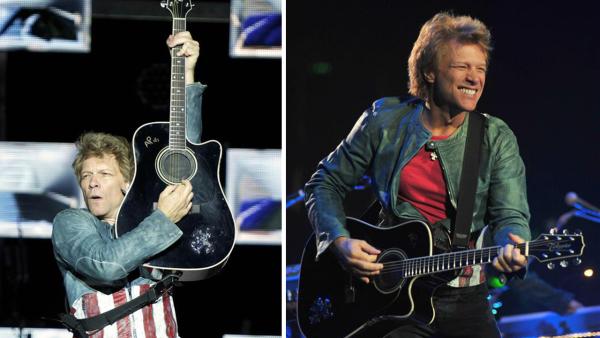 Jon Bon Jovi performs with Bon Jovi in Anaheim, California on Oct. 9, 2013. The band earned the No. 1 spot on Pollstars list of top-grossing tours of 2013. / Jon Bon Jovi performs with Bon Jovi in Madrid, Spain on June 27, 2013. - Provided courtesy of OTRC / Alfaqui / Kelly A. Swift / Startraksphoto.com