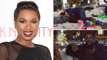 Jennifer Hudson appears at the premiere of Black Nativity in New York on Nov. 18, 2013. / Jennifer Hudsons assistant Walter reacts to finding out the singer bought him a house for Christmas, as seen in an Instagram video posted on Dec. 31, 2013.