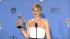 Jennifer Lawrence backstage at Golden Globes: How do I hold it? Jennifer Lawrence speaks backstage after the 2014 Golden Globes on Sunday, Jan. 12. - Provided courtesy of OTRC