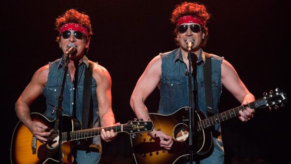Jimmy Fallon and Bruce Springsteen appear on Late Night with Jimmy Fallon on Jan. 14, 2014. - Provided courtesy of NBC Jimmy Fallon and Bruce Springsteen appear on Late Night with Jimmy Fallon on Jan. 14, 2014. - Provided courtesy of NBC