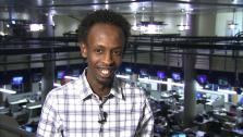 Barkhad Abdi, who plays the Somali pirate Muse in Captain Phillips, talks to OTRC.com about the film and his life in December 2013. He is nominated for an Oscar for his role.