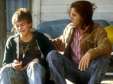 Johnny Depp and Leonardo DiCaprio appear in a...