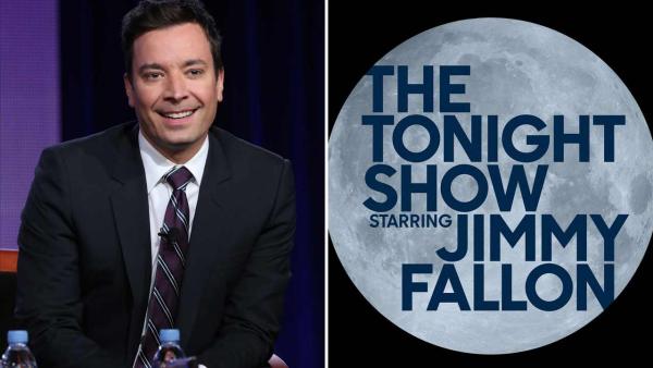 Left -- Jimmy Fallon appears at the NBC Winter Press Tour in January 2014. Right -- The new logo for The Tonight Show with Jimmy Fallon. - Provided courtesy of Chris Haston / NBC / twitter.com/jimmyfallon Left -- Jimmy Fallon appears at the NBC Winter Press Tour in January 2014. Right -- The new logo for The Tonight Show with Jimmy Fallon. - Provided courtesy of Chris Haston / NBC / twitter.com/jimmyfallon