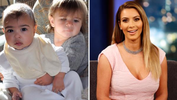 North West appears in a photo with cousin Penelope Disick, which was posted on Kim Kardashians Instragram on Jan. 24, 2014. / Kardashian appears on Jimmy Kimmel Live on Jan. 23, 2014. - Provided courtesy of Instagram.com/kimkardashian / Randy Holmes/ABC North West appears in a photo with cousin Penelope Disick, which was posted on Kim Kardashians Instragram on Jan. 24, 2014. / Kardashian appears on Jimmy Kimmel Live on Jan. 23, 2014. - Provided courtesy of Instagram.com/kimkardashian / Randy Holmes/ABC