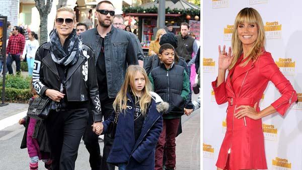 Heidi Klum appears with Martin Kirsten and her children at The Grove in Los Angeles, California on Dec. 21, 2013. Heidi Klum appears at the 50th anniversary of Sports Illustrated Swimsuit Issue in Los Angeles, California on Jan. 14, 2014. - Provided courtesy of Daniel Robertson / Sara De Boer / startraksphoto.com