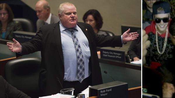 Mayor Rob Ford talks during a City Council debate in Toronto on Wednesday, Nov. 13, 2013. / Justin Bieber arrives at a Toronto police station to turn himself in on an assault charge on Jan. 29, 2014. The mayor defended him in a radio interview on Jan. 30. - Provided courtesy of AP Photo / The Canadian Press, Nathan Denette / OTRC Mayor Rob Ford talks during a City Council debate in Toronto on Wednesday, Nov. 13, 2013. / Justin Bieber arrives at a Toronto police station to turn himself in on an assault charge on Jan. 29, 2014. The mayor defended him in a radio interview on Jan. 30. - Provided courtesy of AP Photo / The Canadian Press, Nathan Denette / OTRC