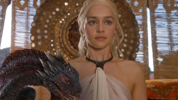 Emilia Clarke appears as Daenerys Targaryen in a scene from season 4 of Game of Thrones, which premieres on 6, 2014. - Provided courtesy of HBO Emilia Clarke appears as Daenerys Targaryen in a scene from season 4 of Game of Thrones, which premieres on 6, 2014. - Provided courtesy of HBO