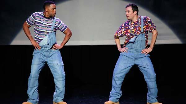 Jimmy Fallon and Will Smith appear on The Tonight Show Starring Jimmy Fallon on Feb. 17, 2014. - Provided courtesy of Lloyd Bishop / NBC Jimmy Fallon and Will Smith appear on The Tonight Show Starring Jimmy Fallon on Feb. 17, 2014. - Provided courtesy of Lloyd Bishop / NBC