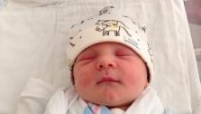 Jason Biggs (American Pie, Orange Is The New Black), his wife Jenny Mollen welcomed their first child, son Sid Biggs, on Feb. 15, 2014. He is seen in this photo posted on her Instagram page on Feb. 18, 2014. - Provided courtesy of instagram.com/jennyandteets2