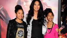 Kimora Lee Simmons appears with daughters Ming Lee and Aoki Lee at the Los Angeles, California premiere of The Hunger Games: Catching Fire on Nov. 18, 2013. - Provided courtesy of Sara De Boer / startraksphoto.com
