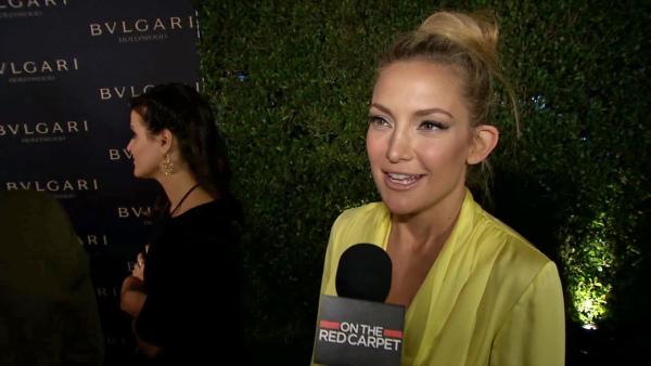 Kate Hudson talks about how she views glamour and wearing bling at BVLGARIs Decades Of Glamour pre-Oscars party on Feb. 25, 2014.