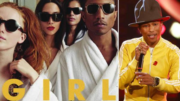 Pharrell Williams appears on the cover of his 2014 album G I R L. Pharrell Williams appears on the German talk show Wetten Das on Feb. 22, 2014. - Provided courtesy of Columbia Records / Black Lot Records / Theringen Press / startraksphoto.com Pharrell Williams appears on the cover of his 2014 album G I R L. Pharrell Williams appears on the German talk show Wetten Das on Feb. 22, 2014. - Provided courtesy of Columbia Records / Black Lot Records / Theringen Press / startraksphoto.com