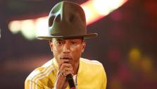 Pharrell Williams appears on German TV show Wetten Das on Feb. 22, 2014.