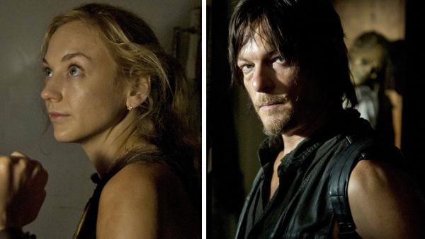 Emily Kinney appears as Beth Greene and Norman Reedus appears as Darly Dixon in a scene from AMCs The Walking Dead, season 4, episode 12 -- Still -- that aired on March 2, 2014. - Provided courtesy of Gene Page / AMC Emily Kinney appears as Beth Greene and Norman Reedus appears as Darly Dixon in a scene from AMCs The Walking Dead, season 4, episode 12 -- Still -- that aired on March 2, 2014. - Provided courtesy of Gene Page / AMC