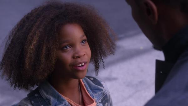 Quvenzhane Wallis appears as Annie in a scene from the 2014 holiday movie Annie, a remake of the hit Broadway musical and 1982 film. - Provided courtesy of OTRC