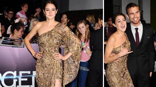 Shailene Woodley and Theo James appear at the premiere of Divergent at the Regency Bruin Theatre in Westwood, California on March 18, 2013. - Provided courtesy of Sara De Boer / startraksphoto.com
