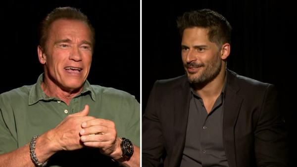 Arnold Schwarzenegger and Joe Manganiello talk to OTRC.com about the film Sabotage in March 2014. - Provided courtesy of OTRC