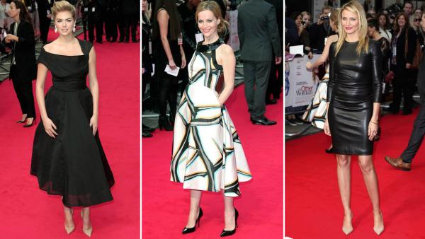 Kate Upton, Cameron Diaz and Leslie Mann appear at the UK Gala screening of The Other Woman in London on April 2, 2014. - Provided courtesy of ABACA/startraksphoto.com / Future Image/startraksphoto.com