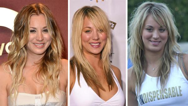 Kaley Cuoco-Sweeting, 28, attends a QVC event on Feb. 28, 2014. / Cuoco-Sweeting, 18, appears at a Rock the Vote event in 2004. / Cuoco, 17, attends the Teen Choice Awards on Aug. 2, 2003. She told Cosmopolitan in 2014 that she got breast implants at 18. - Provided courtesy of Tony DiMaio / Marty Hause / Startraksphoto.com