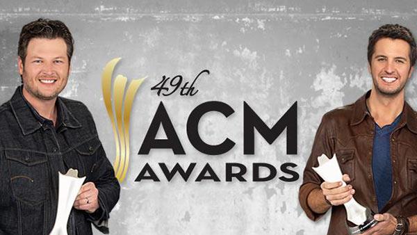 Blake Shelton and Luke Bryan, co-hosts of the 2014 ACM Awards, appear in a publicity photo for the ceremony, which airs on CBS on April 6, 2014 at 8 p.m. ET. - Provided courtesy of Academy of Country Music / CBS Blake Shelton and Luke Bryan, co-hosts of the 2014 ACM Awards, appear in a publicity photo for the ceremony, which airs on CBS on April 6, 2014 at 8 p.m. ET. - Provided courtesy of Academy of Country Music / CBS