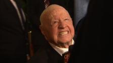 Mickey Rooney talks to OTRC.com at Vanity Fairs 2010 Oscars after party in West Hollwood, California on March 7, 2010. - Provided courtesy of OTRC