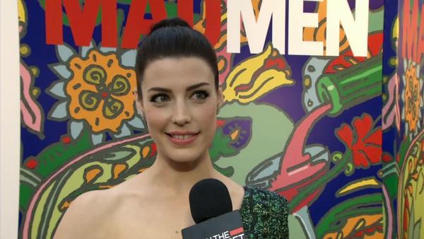 Jessica Pare, who plays Megan Draper on Mad Men, talks to OTRC.com about the final season 7 at the premiere of the AMC show in Los Angeles on April 2, 2014.