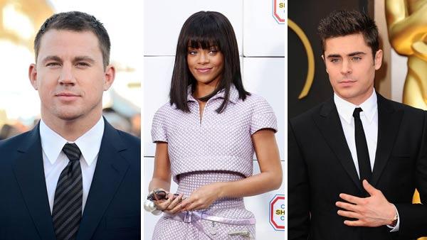 Channing Tatum, Rihanna and Zac Efron are among the celebrities appearing at the 2014 MTV Movie Awards, taking place on Sunday, April 13, 2014. - Provided courtesy of Nicolas Briquet / Abaca / Tim Sparrow / Kyle Rover / startraksphoto.com Channing Tatum, Rihanna and Zac Efron are among the celebrities appearing at the 2014 MTV Movie Awards, taking place on Sunday, April 13, 2014. - Provided courtesy of Nicolas Briquet / Abaca / Tim Sparrow / Kyle Rover / startraksphoto.com